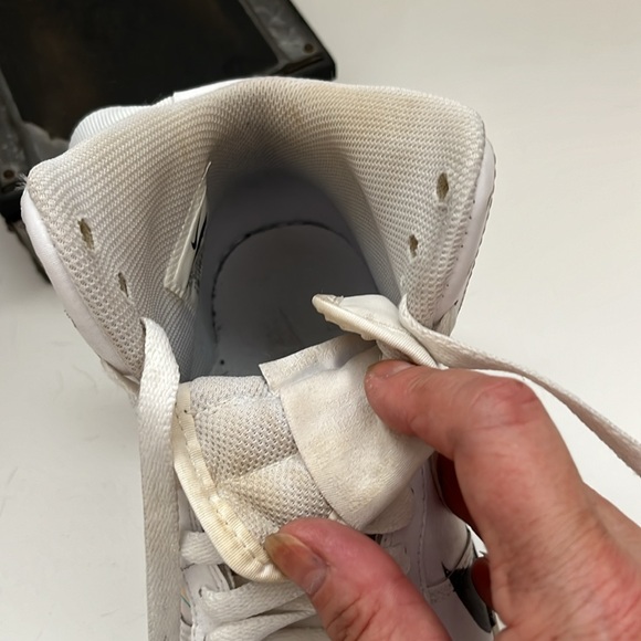 Nike Air Force white sneakers, Youth 5.5 - Picture 9 of 13